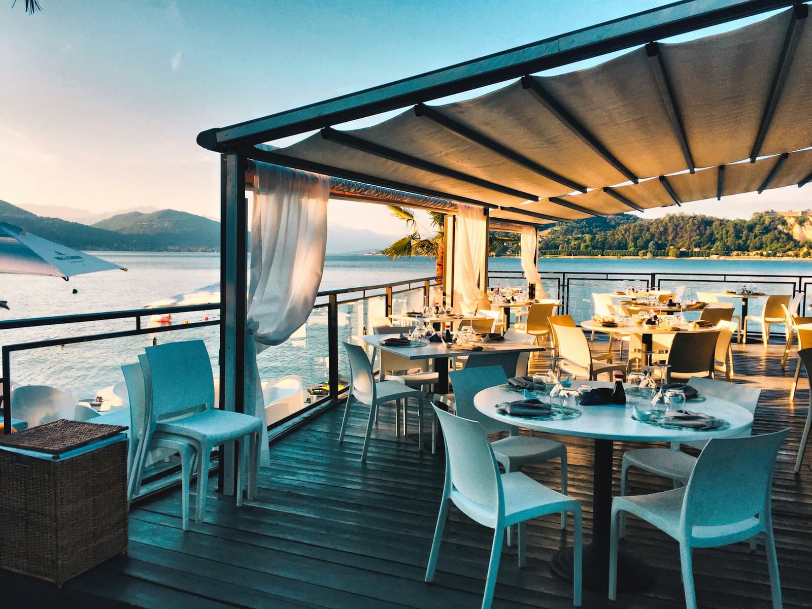 Breakfast laid out on the terrace at Tropicana Resort